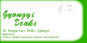 gyongyi deaki business card